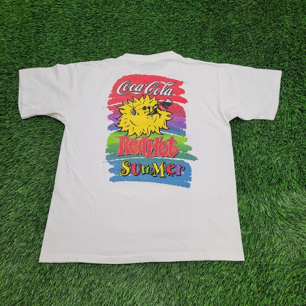 Vintage Coca-Cola Shirt Womens L 21x25 KKCK 94.7 Minnesota